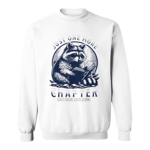 Just One More Chapter Raccoon Book Lover Sweatshirt - Bookorys
