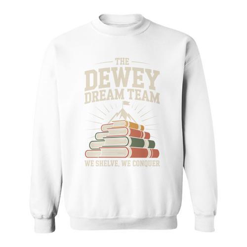 Library Dream Team Mountain Of Books Librarian Sweatshirt - Bookorys CA