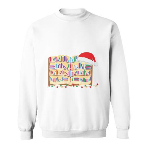 Library Squad Christmas Book Team Xmas Reading Lover Sweatshirt - Bookorys AU