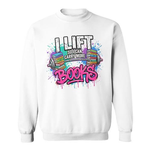 I Lift So I Can Carry More Books Reader Librarian Premium Tri-Blend Sweatshirt - Bookorys DE