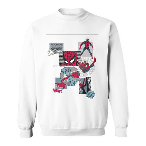Marvel Comics Spider-Man Classic Comic Book Collage Sweatshirt - Bookorys