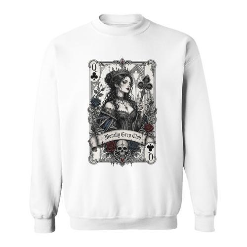Morally Grey Book Club Lover Gothic Card Style Premium Tri-Blend Sweatshirt - Bookorys CA