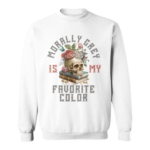 Morally Grey Is My Favorite Color Morally Grey Book Lover Comfort Colors Crop Top Sweatshirt - Bookorys DE