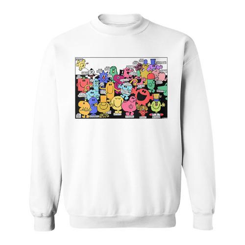 Mr Men Little Miss Retro Colourful Comic Book Scene Sweatshirt - Bookorys DE