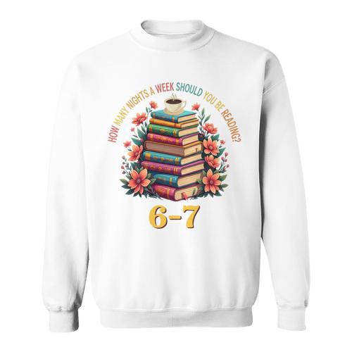 How Many Nights Reading Meme 6 7 Cozy Book Lover Sweatshirt - Bookorys AU