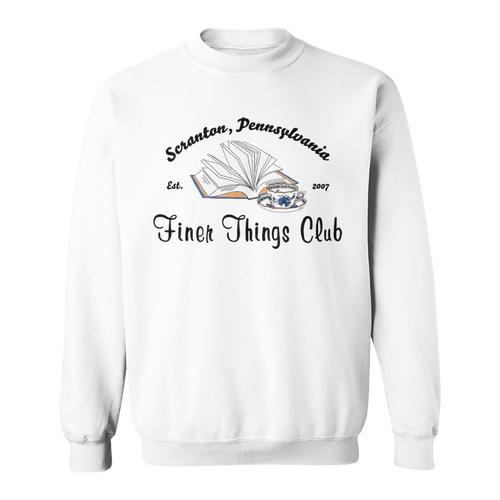 The Office Finer Things Club With Book Sweatshirt - Bookorys CA