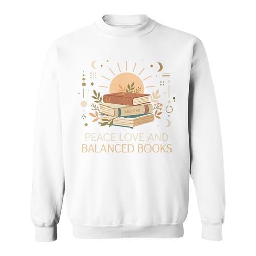 Peace Love And Balanced Books Tax Auditor Accountant Premium Tri-Blend Sweatshirt - Bookorys CA