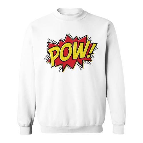 POW Comic Book Font Action Hero BAM BANG BOOM POW Sweatshirt - Bookorys AU