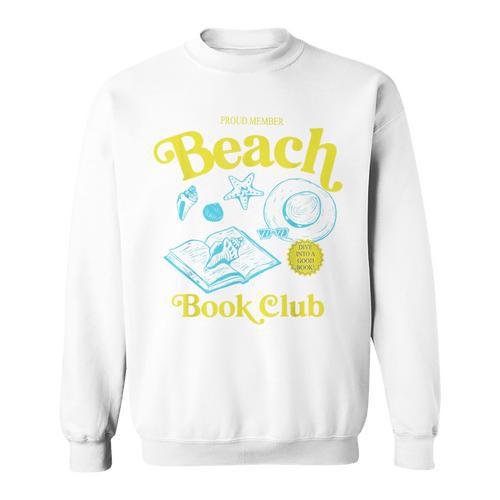 Proud Member Beach Book Club Retro Vintage Summer Bookish Sweatshirt - Bookorys CA