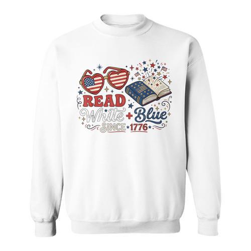 Read Blue Since 1776 Patriotic Book Lovers 4th Of July Sweatshirt - Bookorys AU