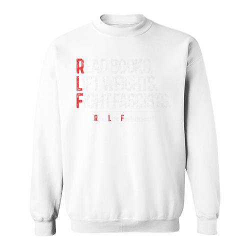 Read Books Lift Weights Fight Fascists Real Life Fulfillment Premium Tri-Blend Sweatshirt - Bookorys DE