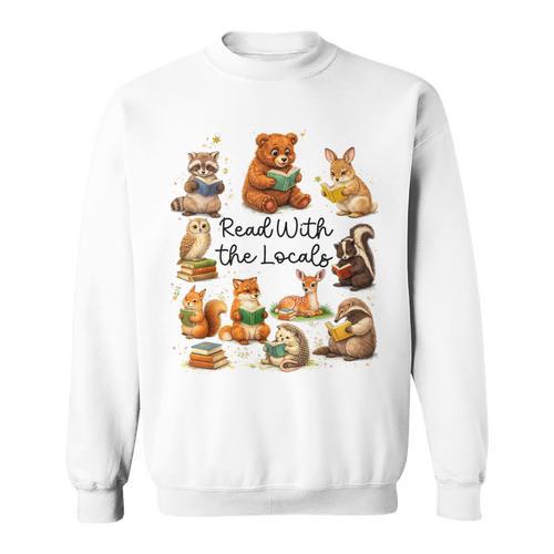 Reading Book Lover Bookish Camping Read With The Locals Sweatshirt - Bookorys DE