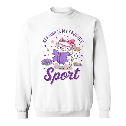 Reading Is My Favorite Sport Saying Quote Book Lovers Sweatshirt - Bookorys