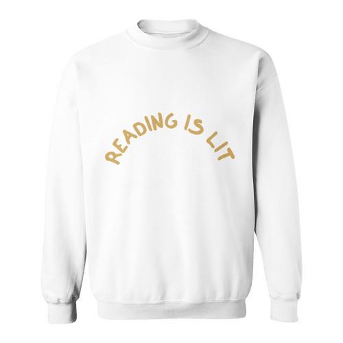 Reading Is Lit Book Lover Reading Teacher Sweatshirt - Bookorys