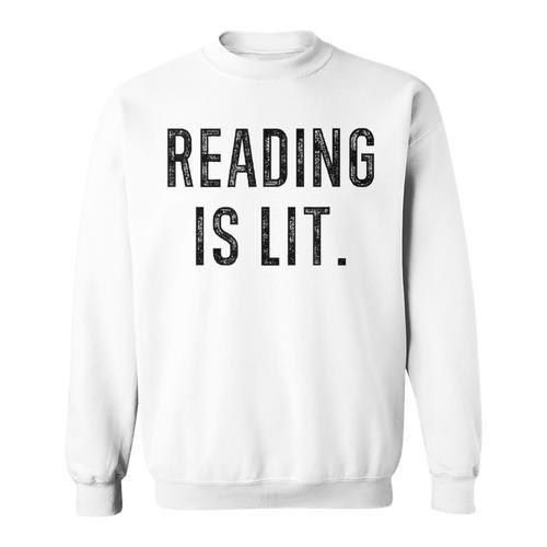 Reading Is Lit English Teacher Book Lovers Sweatshirt - Bookorys AU