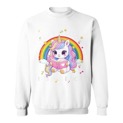 Reading Take Look Its In A Book Toddler Girls Rainbow Lover Sweatshirt - Bookorys UK
