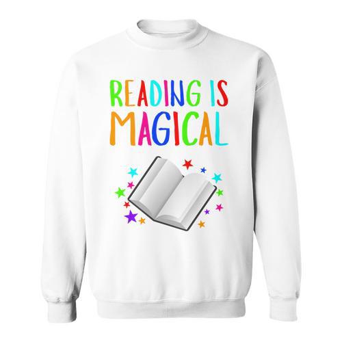Reading Is Magical I Love To Read Book Lovers Teacher Sweatshirt - Bookorys