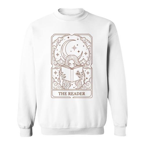 Reading Squad Book Lover Bookish The Reader Tarot Card Sweatshirt - Bookorys