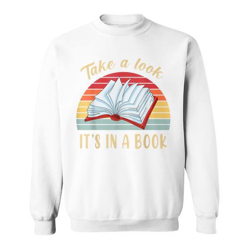 Retro Rainbow Smart Book Lover Reader Vintage Bookworm Women Sweatshirt - Bookorys AU