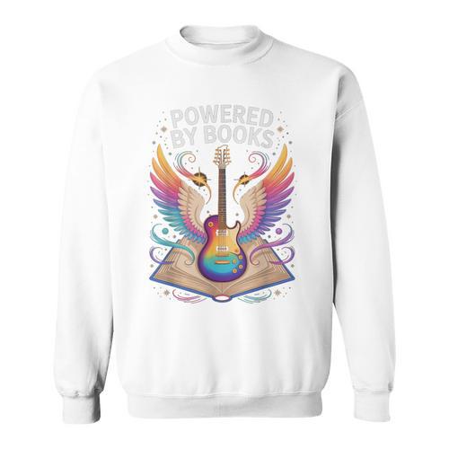 Rockstar Powered BY Books Reading Rocks Preschool Teacher Sweatshirt - Bookorys CA