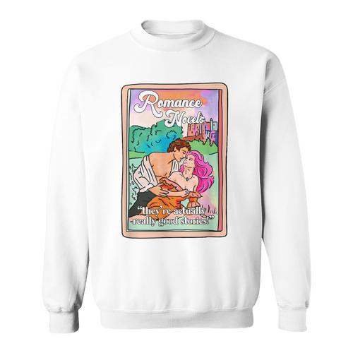 Romance Novels Really Good Stories Tarot Card Book Lover Sweatshirt - Bookorys CA