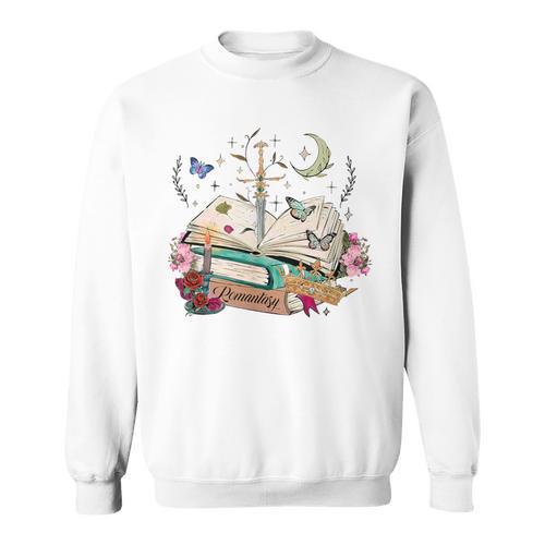 Romantasy Dark Romance Fantasy Reader Book Lover Reading Sweatshirt - Bookorys