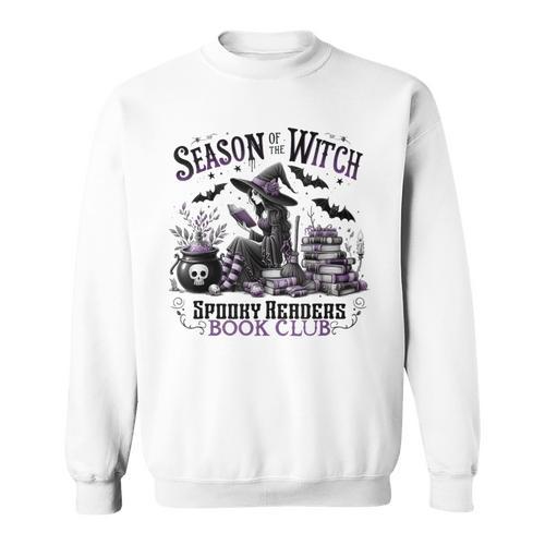 Season Of The Witch Spooky Readers Book Club Halloween Party Sweatshirt - Bookorys DE