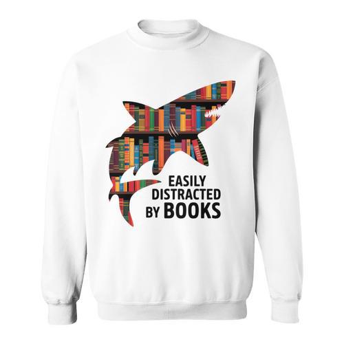 Shark Costume Teens Books Nerds Shark Stuffed Animal Sharks Sweatshirt - Bookorys UK