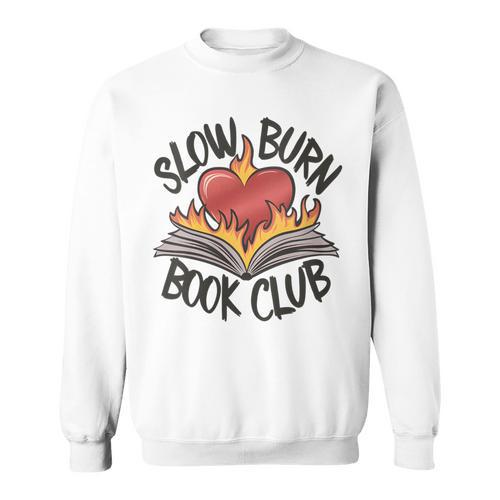 Slow Burn Book Club Romantasy Trope Smut Dark Romance Reader Sweatshirt - Bookorys