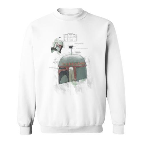 Star Wars The Book Of Boba Fett Helmet Schematic V-1 Sweatshirt - Bookorys CA