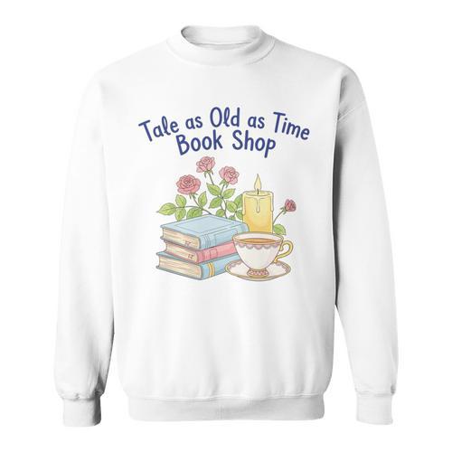 Tale As Old As Time Floral Bookshop Romantic Sweatshirt - Bookorys AU