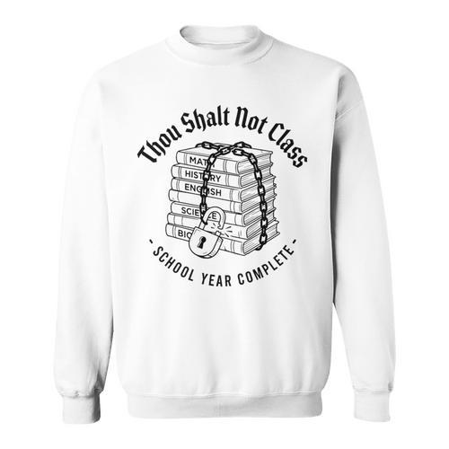 Thou Shalt Not Class Non Shall Class Chained Books Art Premium Tri-Blend Sweatshirt - Bookorys AU