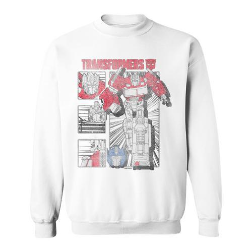 Transformers Optimus Prime Vintage Comic Book Style Panels Sweatshirt - Bookorys CA