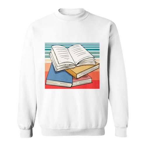 Unpaid Book Critic Book Reader Bookworm Vintage Sweatshirt - Bookorys DE