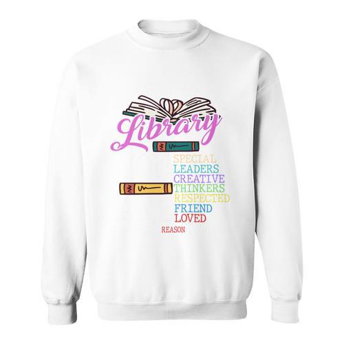 When You Enter This Library Book Reader Reading Sweatshirt - Bookorys CA