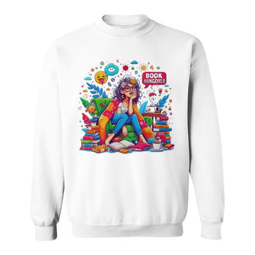 Woman Book Lover Book Hangover Woman Premium Tri-Blend Sweatshirt - Bookorys CA