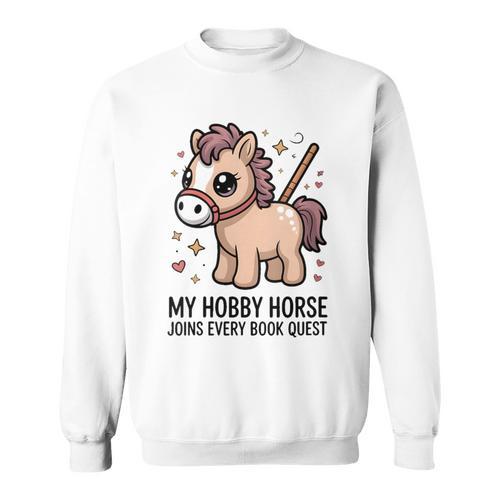 Women's My Hobby Horse Joins Every Book Quest Reading Lover Sweatshirt - Bookorys