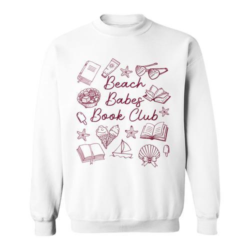 Women's Reading Book Lover Bookish Summer Beach Babes Book Club Sweatshirt - Bookorys