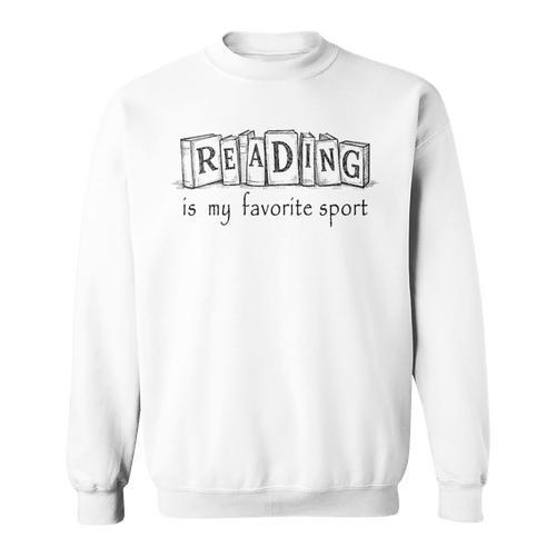 Women's Reading Is My Favorite Sport Book Lover & Reader Sweatshirt - Bookorys
