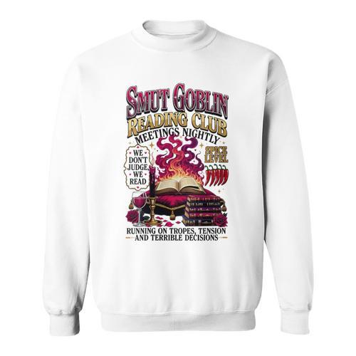 Women's Smut Goblin Reading Club Vintage Bookish Book Lover Sweatshirt - Bookorys DE