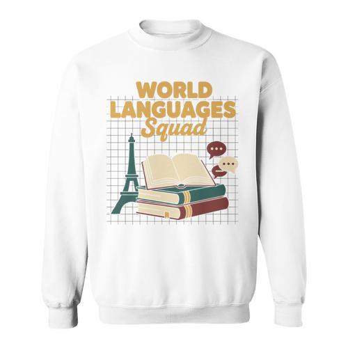 World Languages Squad Books Tower Performance Sweatshirt - Bookorys DE