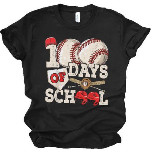 100 Days Of School Baseball 100th Day Of School Kids Teacher Unisex Jersey T-Shirt - Sportilla