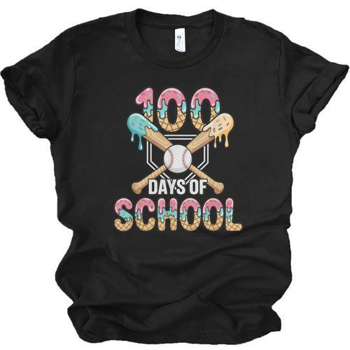 100 Days Of School Baseball 100th Day Of School Unisex Jersey T-Shirt - Sportilla