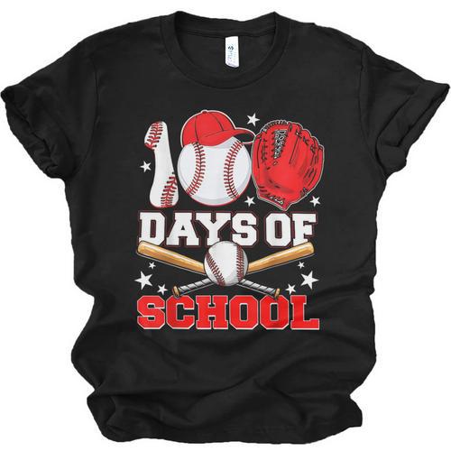 100 Days Of School Baseball Boys Kids Students Unisex Jersey T-Shirt - Sportilla