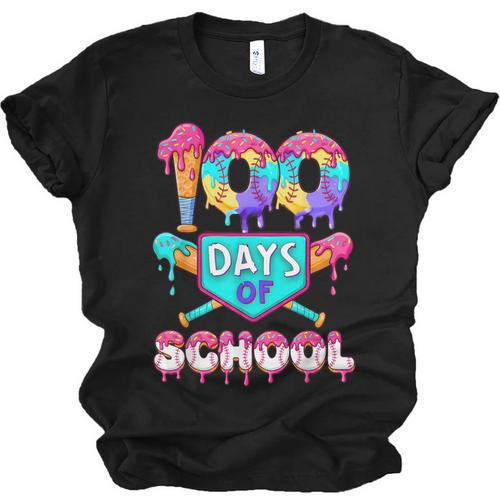 100 Days Of School Baseball Boys Kids Unisex Jersey T-Shirt - Sportilla