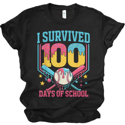 100 Days Of School Baseball Drip 100 Days Boy Girl Kids Unisex Jersey T-Shirt - Sportilla