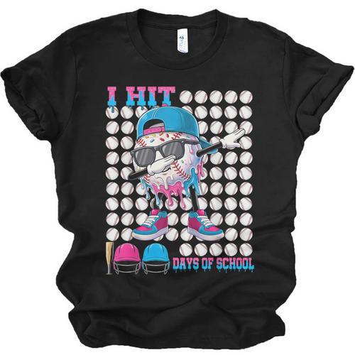 100 Days Of School Baseball Drip Boys Kids 100th Day School Unisex Jersey T-Shirt - Sportilla