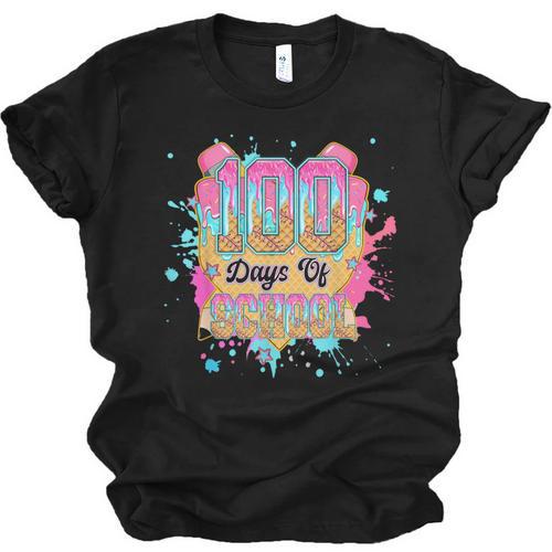 100 Days Of School Baseball Drip Boys Kids 100th Day Unisex Jersey T-Shirt - Sportilla