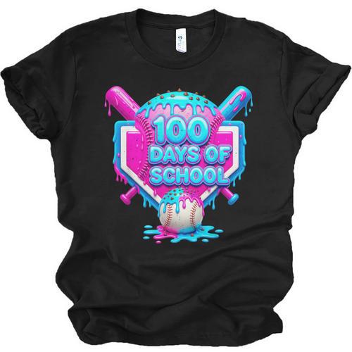 100 Days Of School Baseball Drip 100 Days For Boys And Kids Unisex Jersey T-Shirt - Sportilla