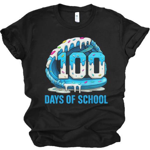 100 Days Of School Baseball Drip Ice Cream Kid Boy 100th Day Unisex Jersey T-Shirt - Sportilla